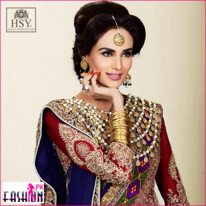 Mehreen Syed wearing HSY Bridals