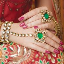 Bride's attractive hands