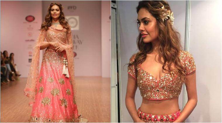 Esha Gupta shimmers in pink as she walks the Ramp 